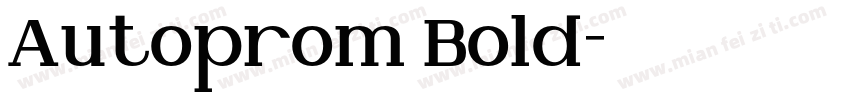 Autoprom Bold字体转换